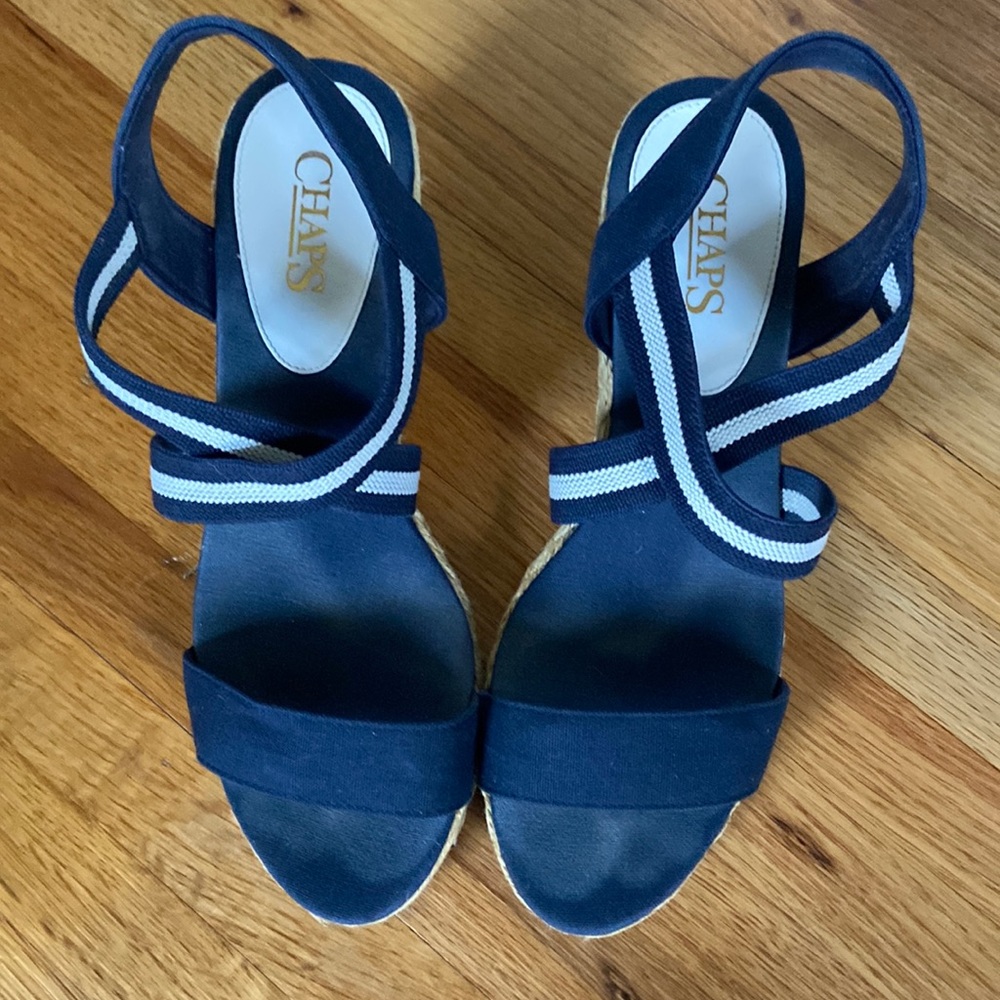 Chaps , Navy Blue wedges